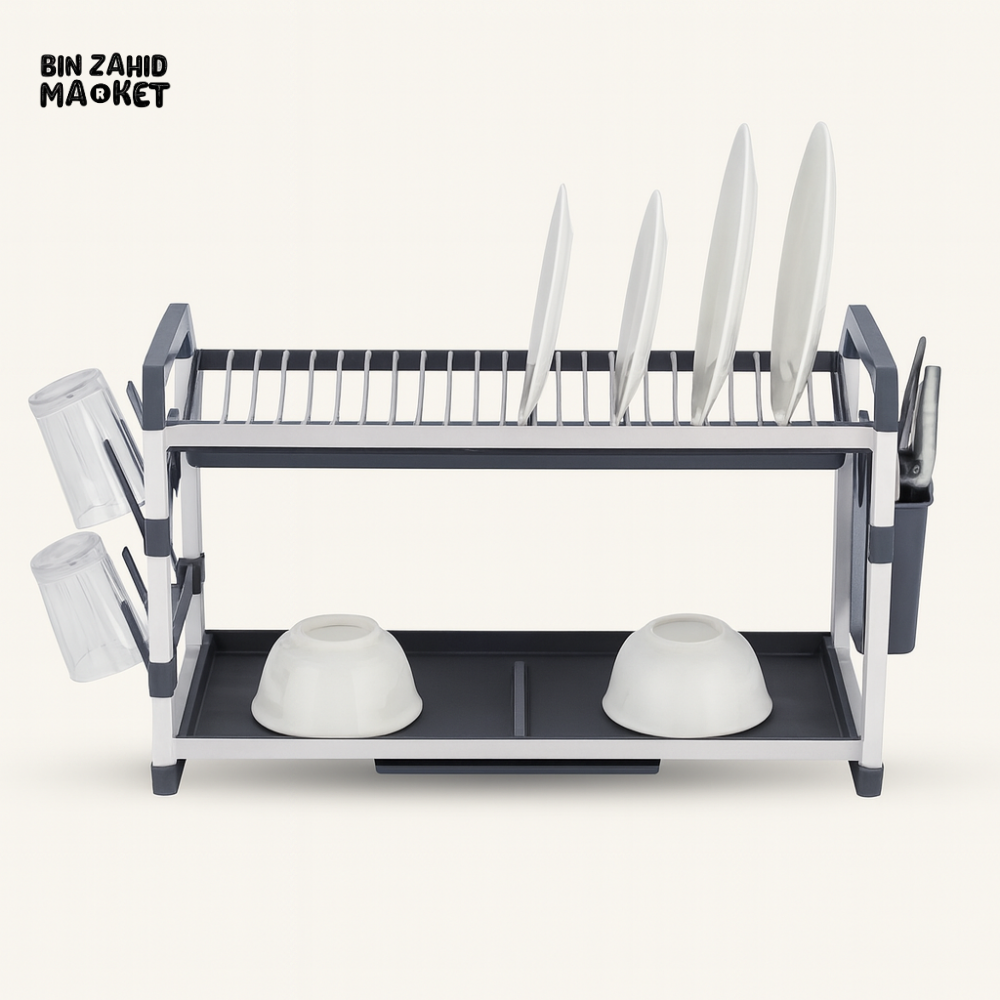 Binca 2 Tier Aluminium Dish Rack
