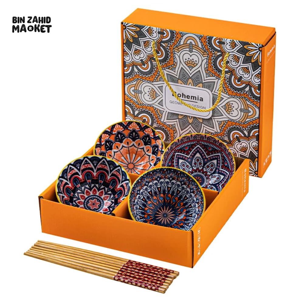 BOHEMIAN PORCELINE BOWL SET 4 PIECES BOWL SET