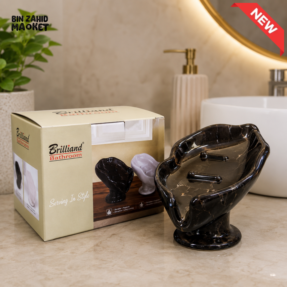 BRILLIANT BATHROOM SOAP DISH - BLACK