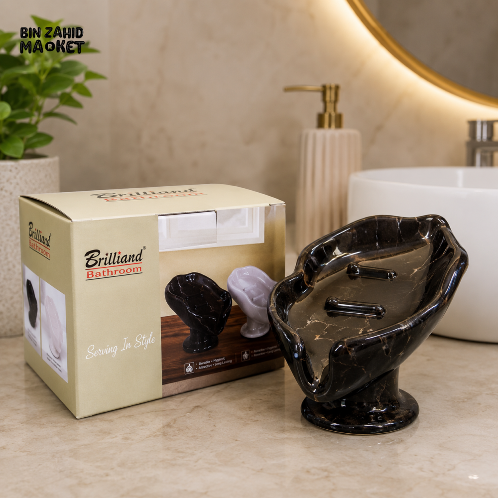 BRILLIANT BATHROOM SOAP DISH - BLACK