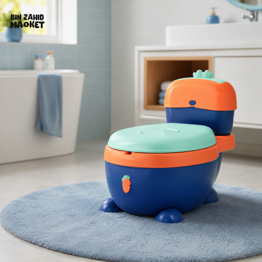 CARTOON BABY POTTY TRAINING TOILET SEAT - BLUE
