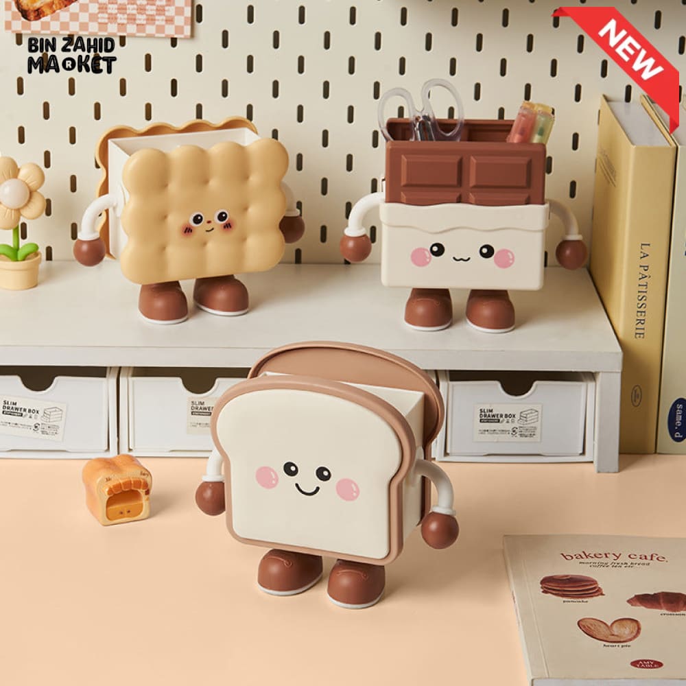 CARTOON COOKIE DESK ORGANIZER & PEN HOLDER STORAGE BOX