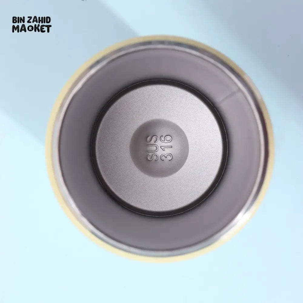 CARTOON THERMAL TRAVEL MUG 600ML – 316 STAINLESS STEEL LEAK-RESISTANT LID & STRAW