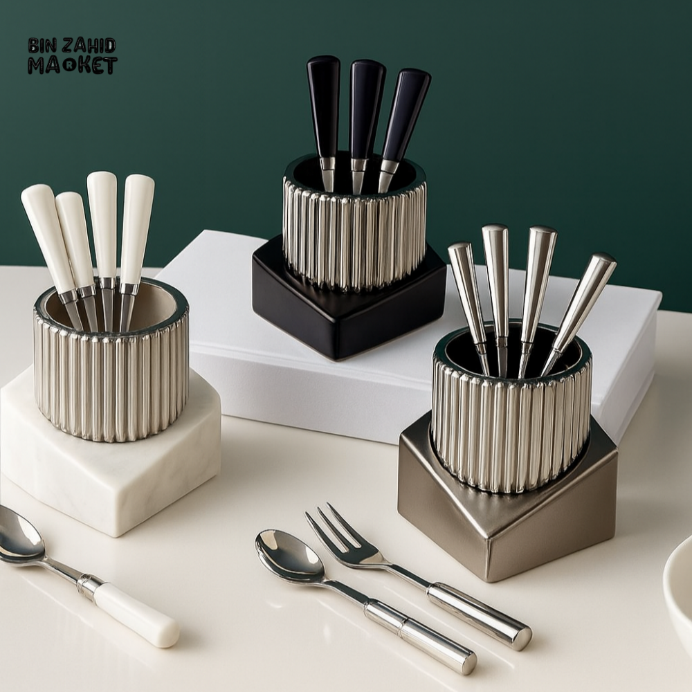 CERAMIC 6 PIECES FORK SET – MODERN LUXURY DINNERWARE CUTLERY COLLECTION