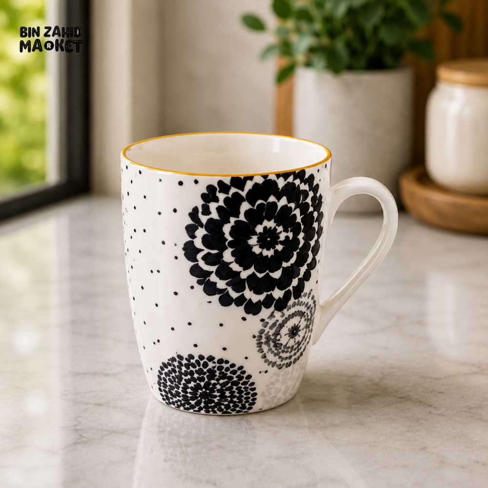 CERAMIC COFFEE MUG SET (1 PCS) - MANDALA BLOOM