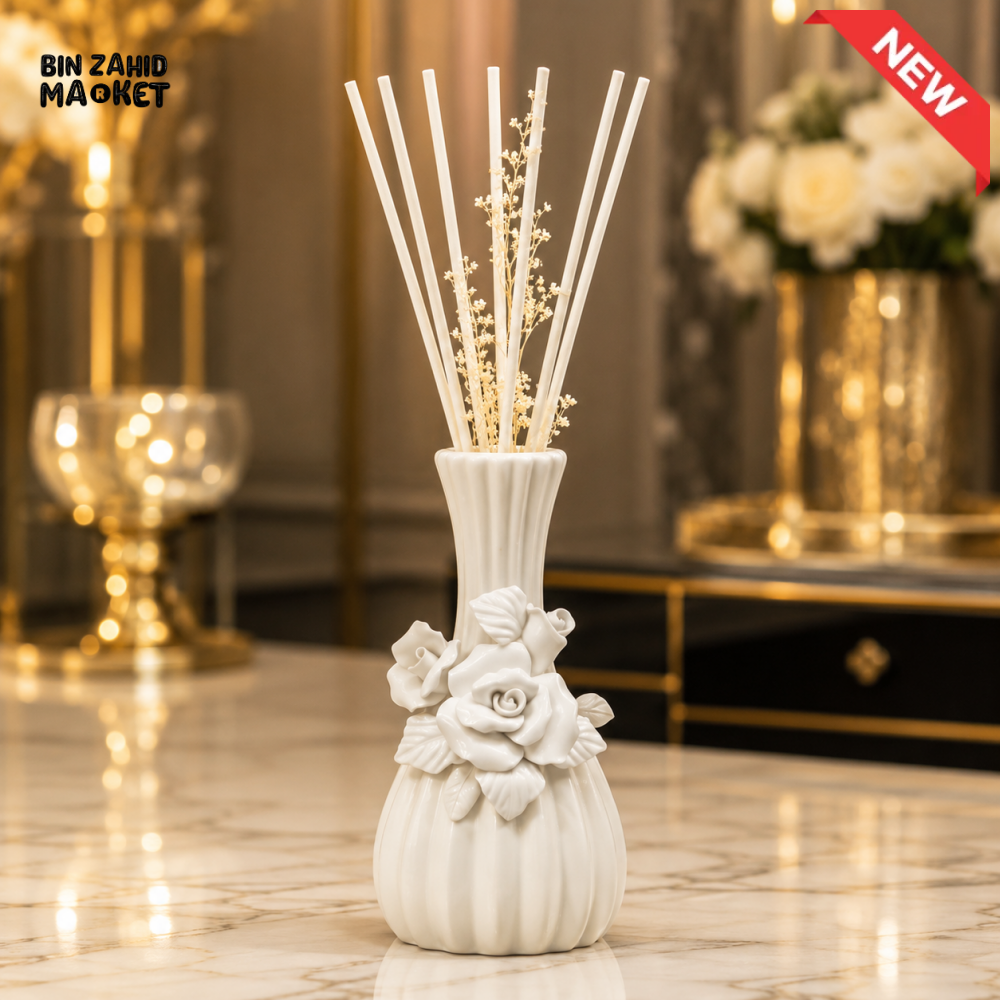 CERAMIC FLORAL REED DIFFUSER DECOR