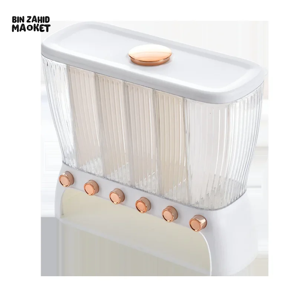 CEREAL DISPENSER 6-GRID STORAGE – EASY TO USE & CLEAN