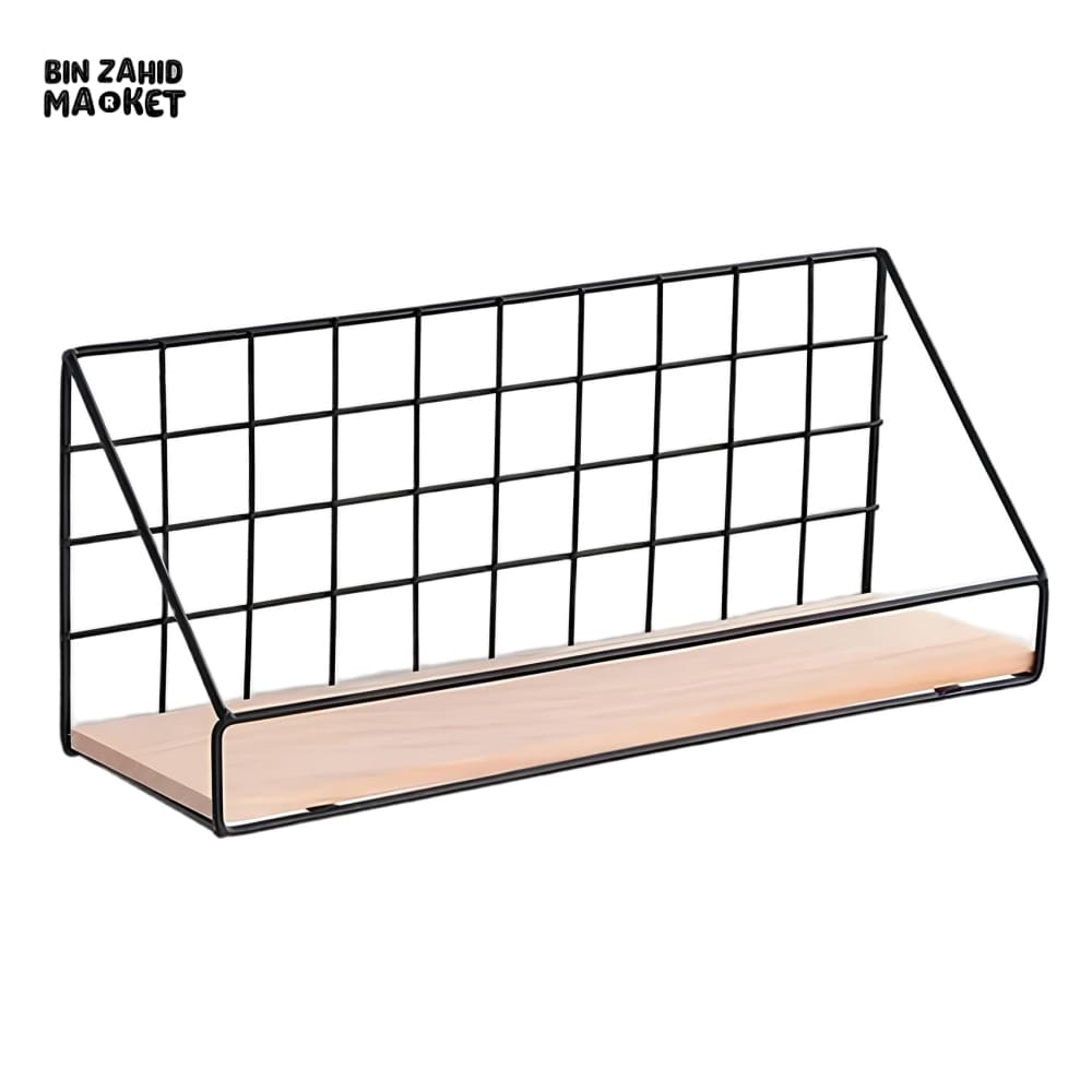 CHECKS AND BOXES WALL SHELF