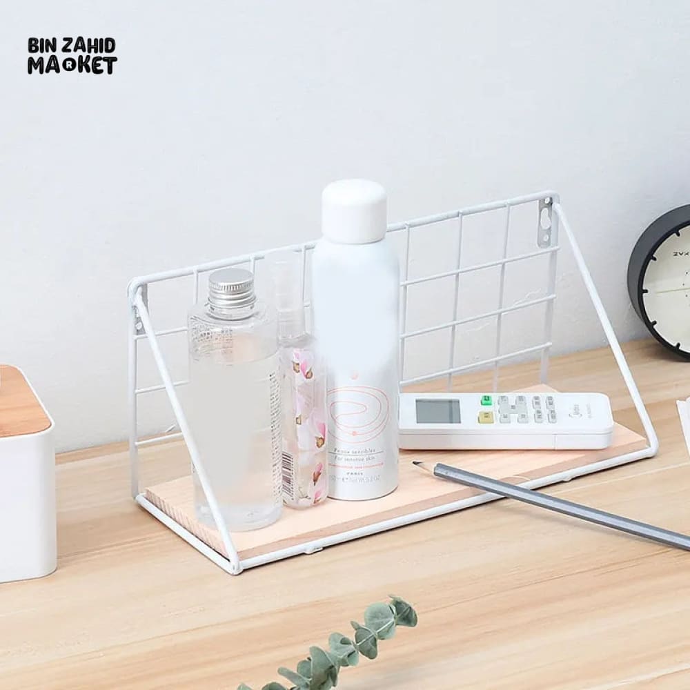 CHECKS & BOXES WALL SHELF