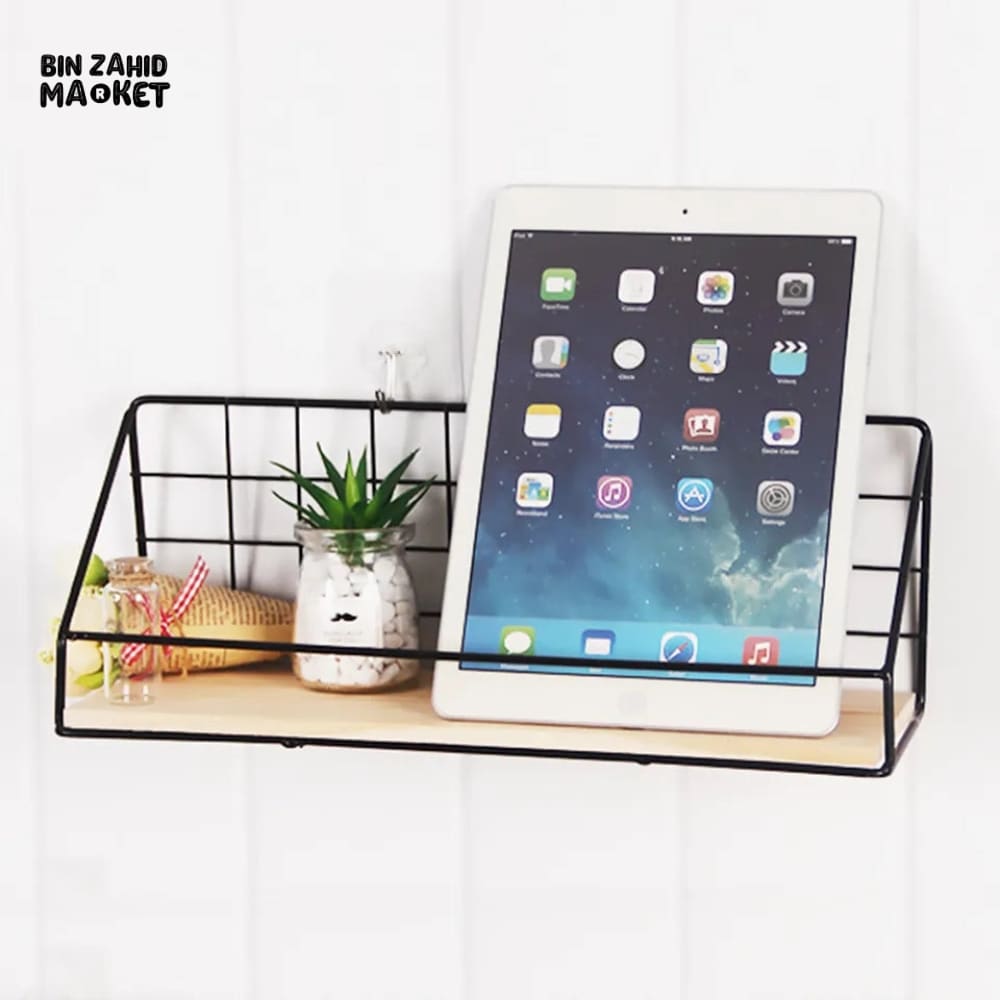 CHECKS & BOXES WALL SHELF