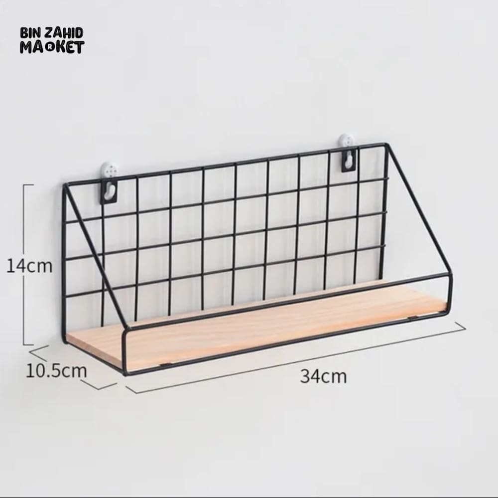 CHECKS & BOXES WALL SHELF
