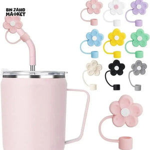 STRAW COVER FOR STANLEY - SUNFLOWERS RESUABLE STRAW TOPPER