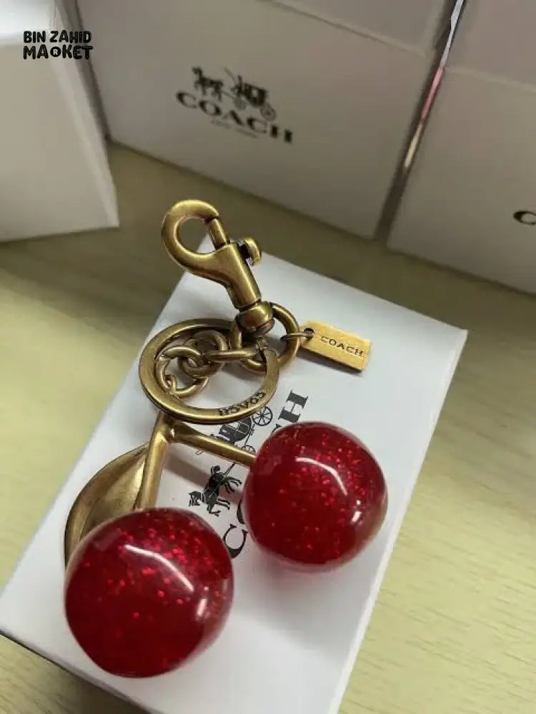CHERRY KEYCHAIN WITH BRAND BOX
