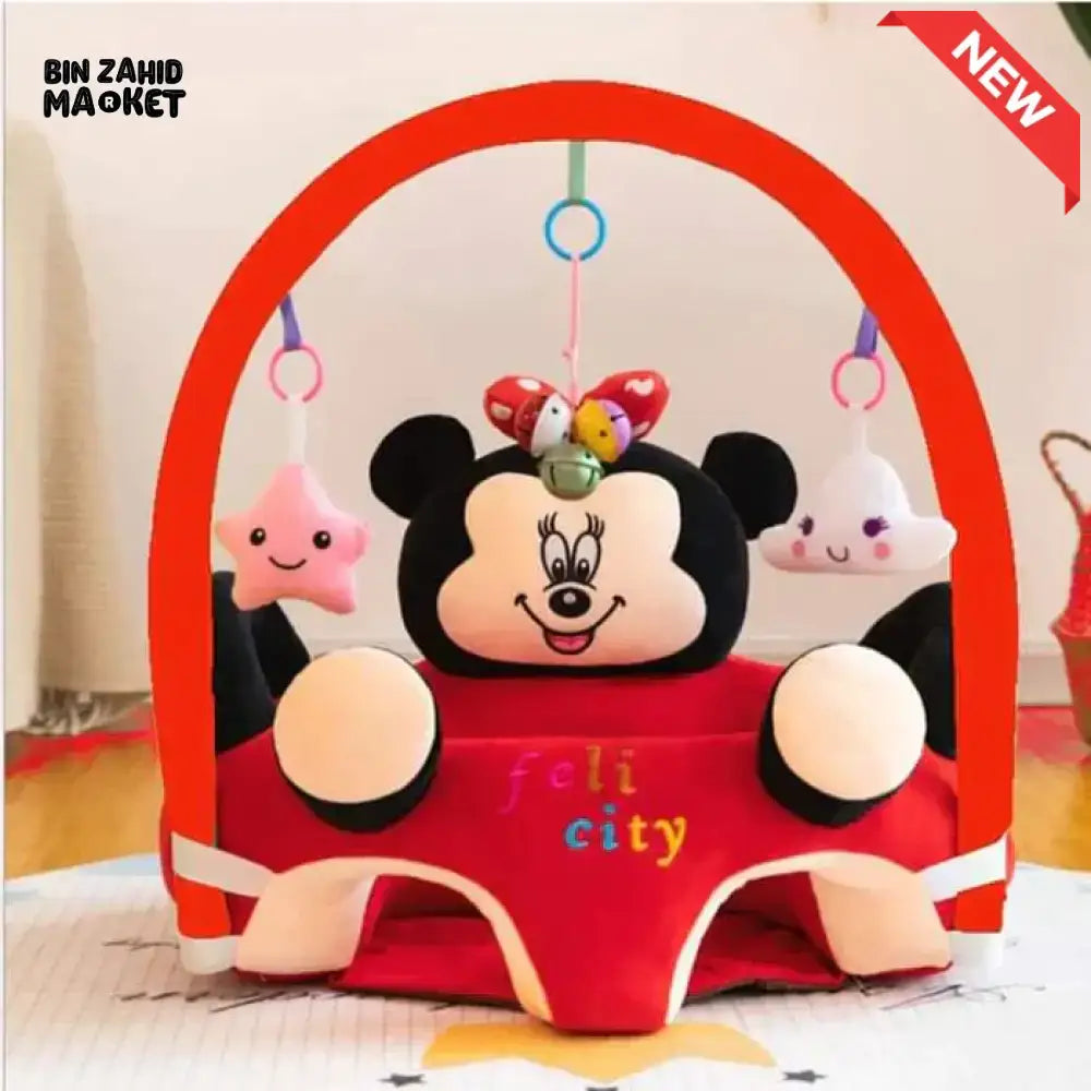 CHILDPLUSH ANIMALS TOY BAR RATTLE STUFF SEAT MICKEY