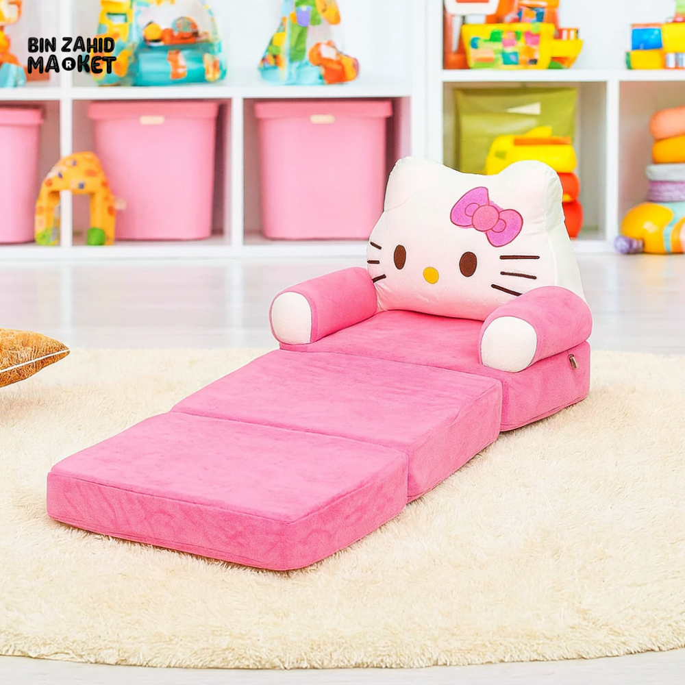 CHILDPLUSH SPONGE 3 LAYERS STUFF SOFA - HELLO KITTY, image size:1000x1000