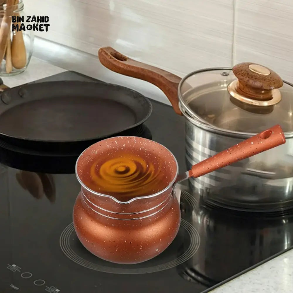 COFFEE POT, BREAKFAST MILK POT, BUTTER WARMER, NON-STICK SMALL COOKING POT - 11CM