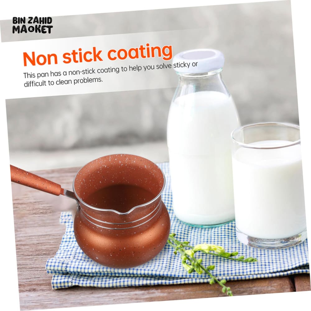 COFFEE POT, BREAKFAST MILK POT, BUTTER WARMER, NON-STICK SMALL COOKING POT - 11CM