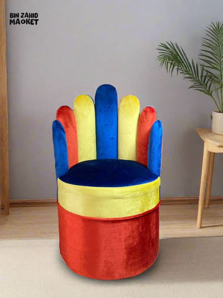 COLORFUL FINGER SOFA CHAIR STOOL FUN & COMFY SEAT FOR KIDS & ADULTS - RED