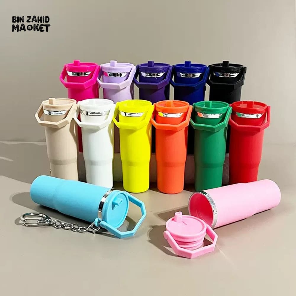 COLORFUL MINI TRAVEL CUP KEYCHAIN – COLLAPSIBLE PORTABLE WATER CUP FOR OUTDOOR & DAILY USE