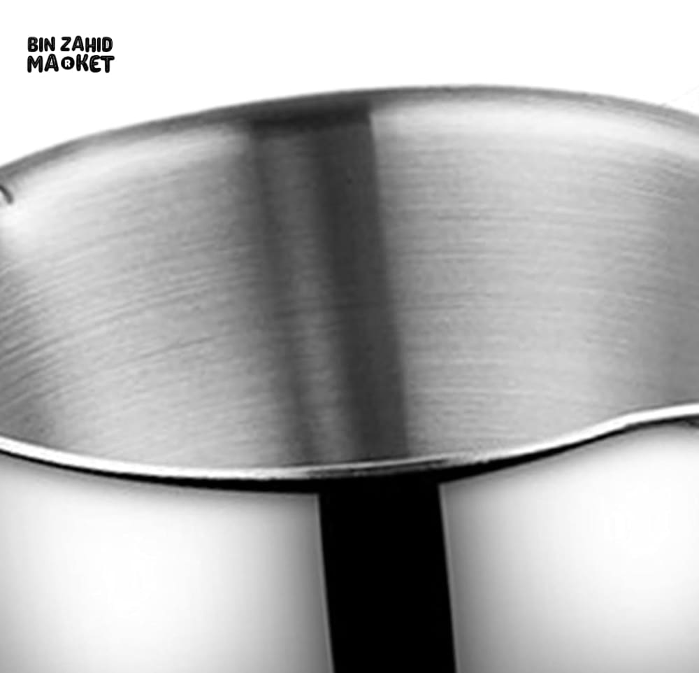 COMPACT STAINLESS STEEL SOUP WARMER – 300ML WITH LONG HANDLE