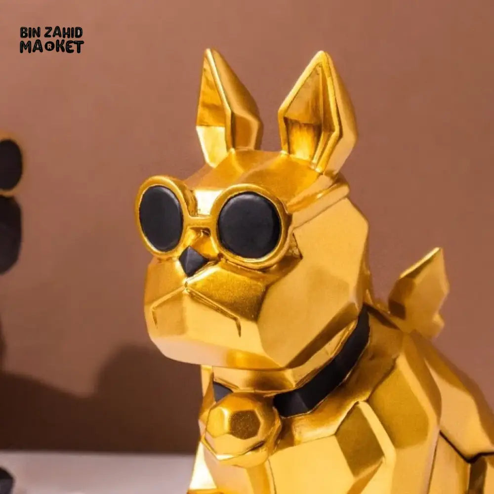 COOL CANINE GEOMETRIC TISSUE HOLDER SCULPTURE MODERN DOG DESIGN DESK & HOME DECOR