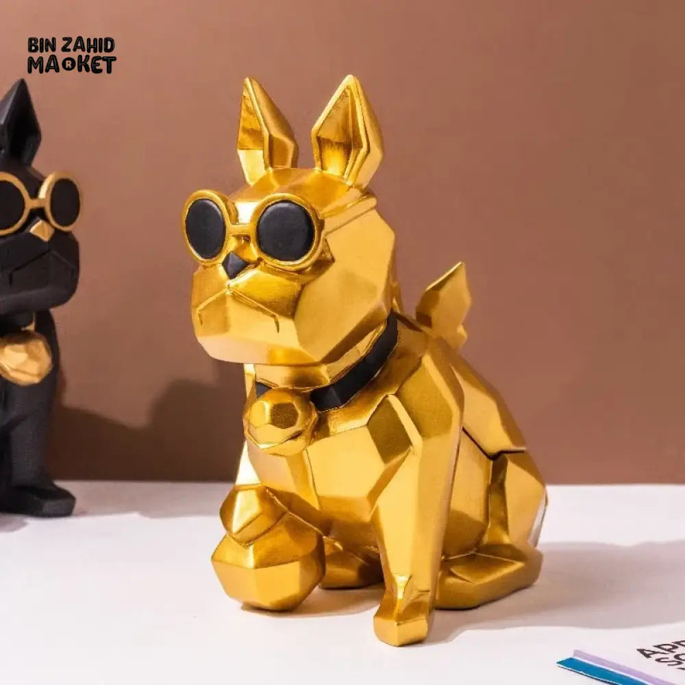 COOL CANINE GEOMETRIC TISSUE HOLDER SCULPTURE MODERN DOG DESIGN DESK & HOME DECOR