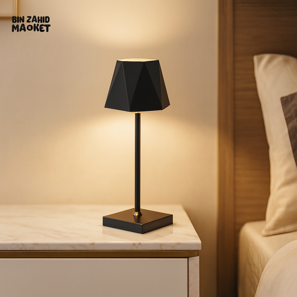 CORDLESS RECHARGEABLE USB TABLE LAMP – TOUCH SWITCH BEDSIDE LIGHT FOR HOTEL & CAFE
