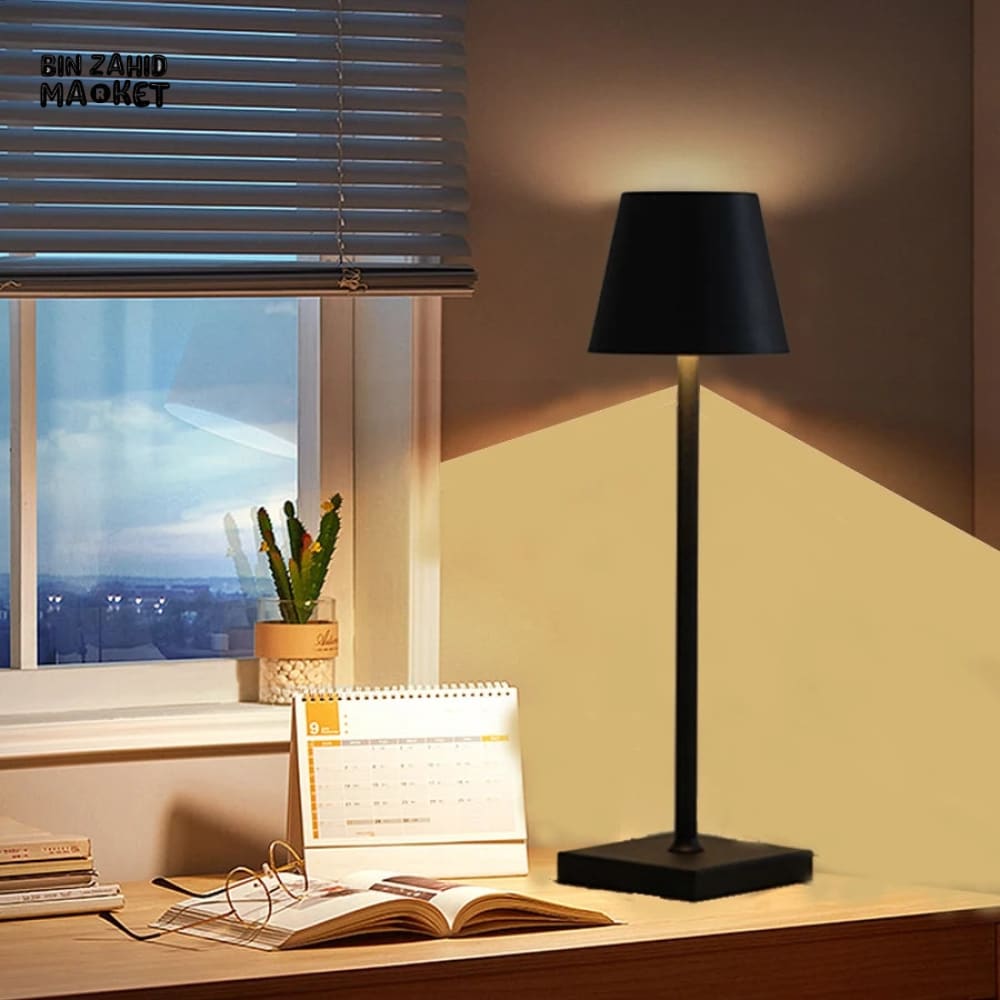 CORDLESS RECHARGEABLE USB TABLE LAMP – TOUCH SWITCH BEDSIDE LIGHT FOR HOTEL & CAFE