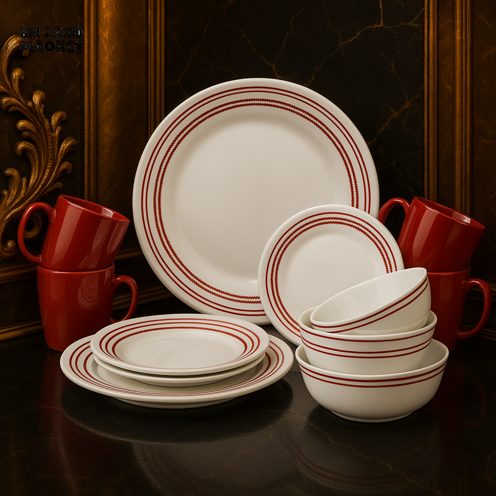 CORELLE LIVINGWARE 16PIECE DINNER SET - RUBY RED
