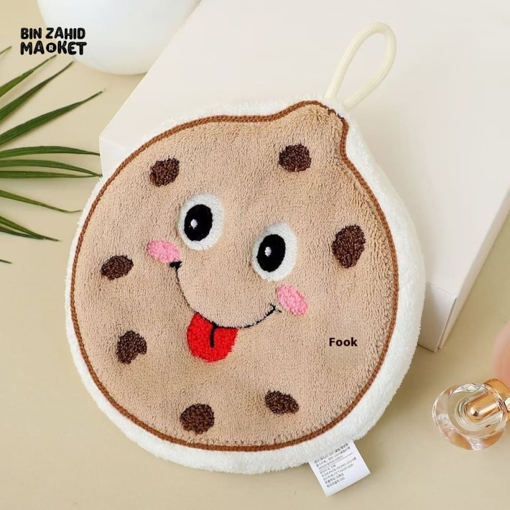 CREATIVE CARTOON HANGING CORAL FLEECE TOWELS – THICK SOFT & ABSORBENT HAND TOWELS FOR KIDS KITCHEN & BATHROOM