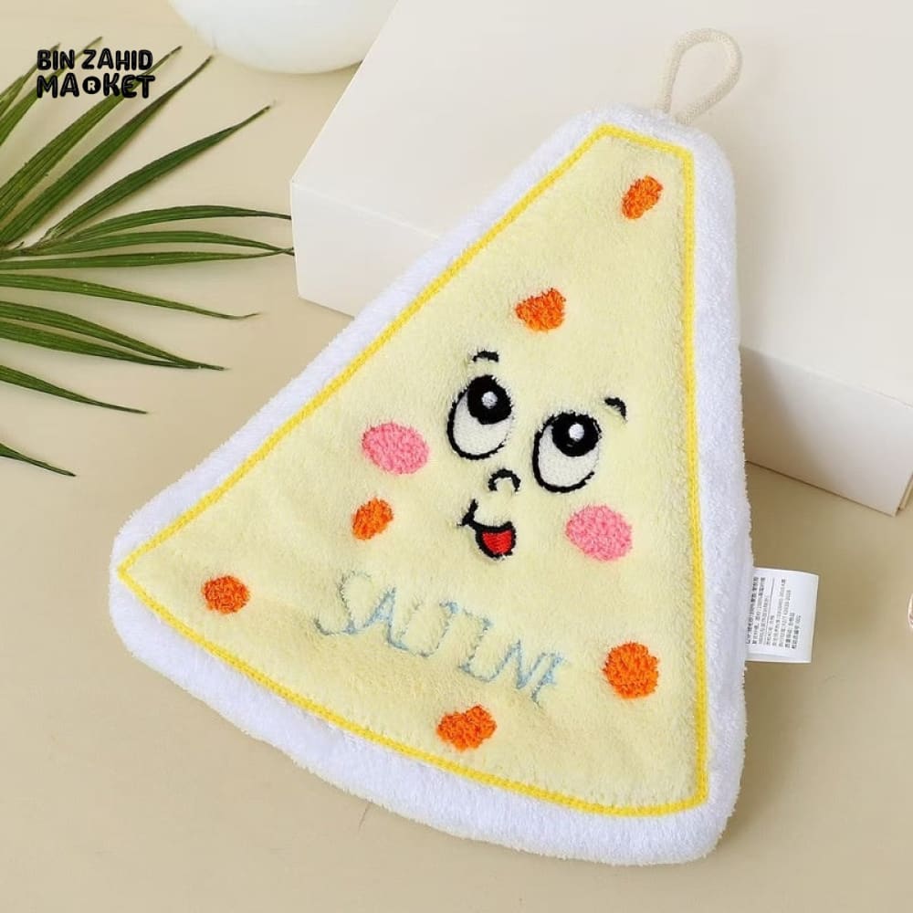 CREATIVE CARTOON HANGING CORAL FLEECE TOWELS – THICK SOFT & ABSORBENT HAND TOWELS FOR KIDS KITCHEN & BATHROOM