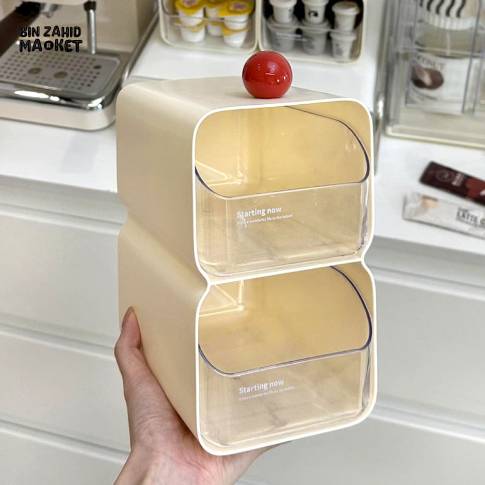 CREATIVE COSMETICS STORAGE BOX – MULTI-COMPARTMENT DRAWER ORGANIZER FOR DESKTOP