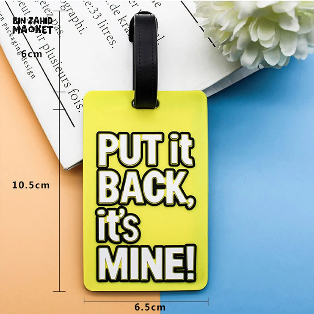 CREATIVE LETTER LUGGAGE TAG SILICONE PORTABLE LABEL
