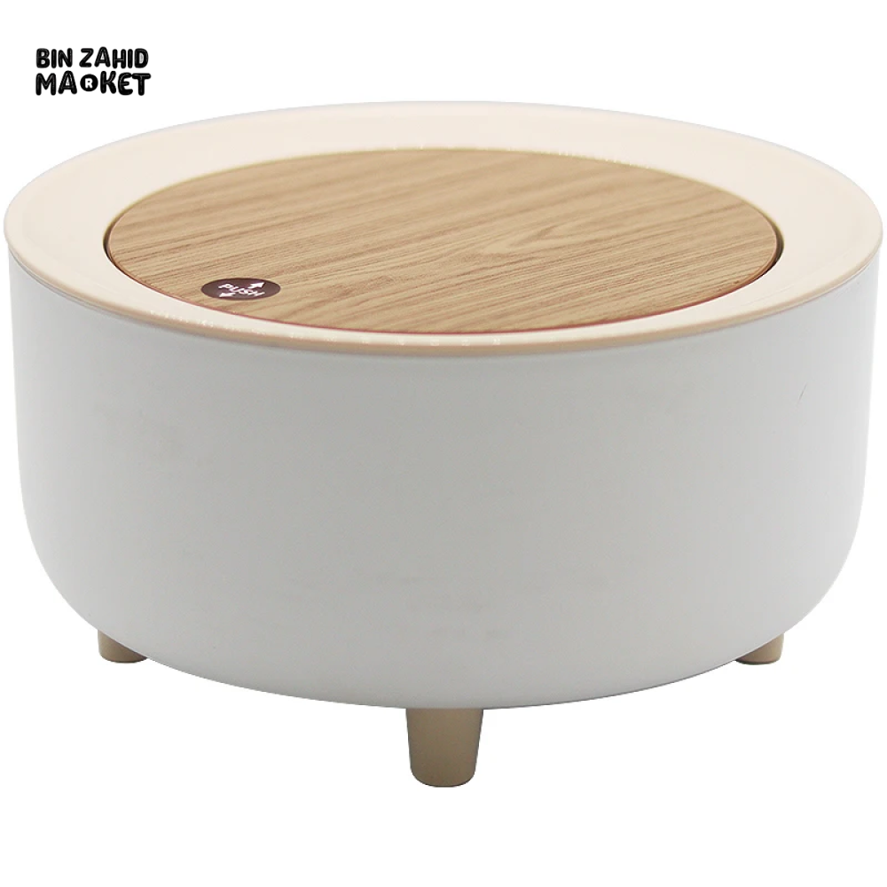 CREATIVE MINI DESKTOP TRASH CAN WITH LID – BEDROOM OFFICE COFFEE TABLE WASTE BIN TABLE TOP