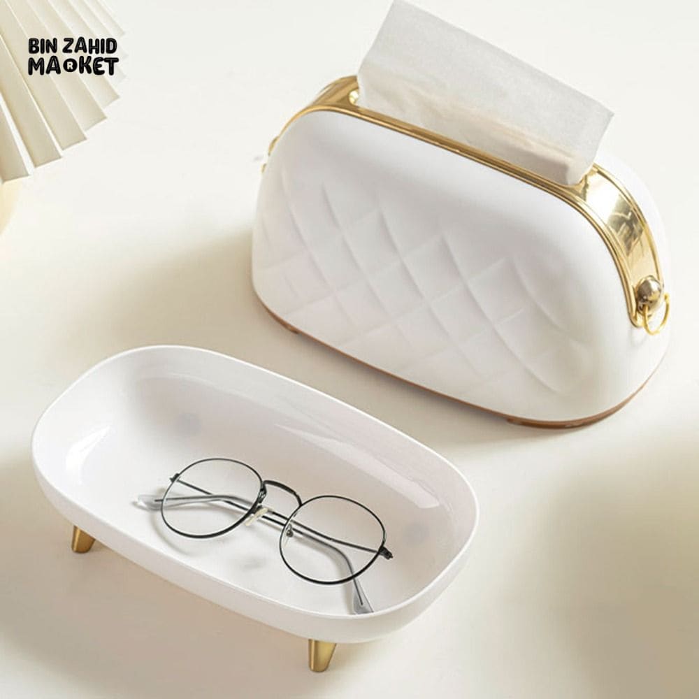 CREATIVE PLASTIC BAG TISSUE BOX WITH SPRING HOLDER FOR HOME