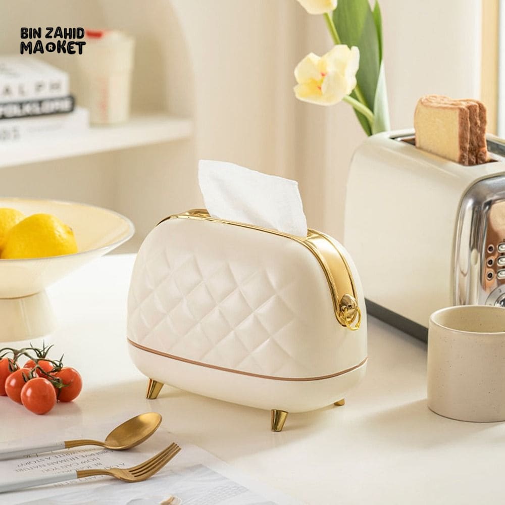CREATIVE PLASTIC BAG TISSUE BOX WITH SPRING HOLDER FOR HOME