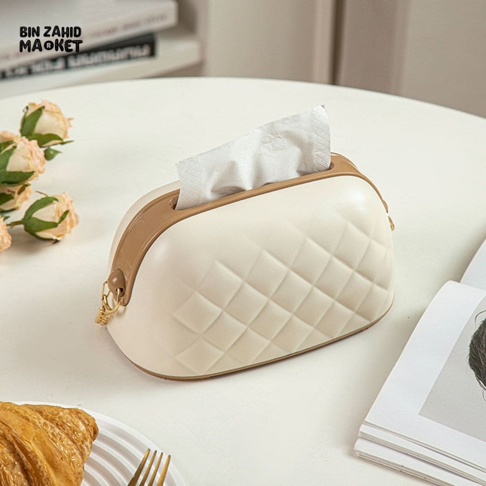 CREATIVE PLASTIC BAG TISSUE BOX WITH SPRING HOLDER FOR HOME