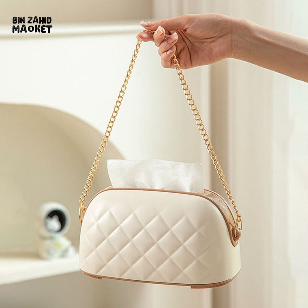 CREATIVE PLASTIC BAG TISSUE BOX WITH SPRING HOLDER FOR HOME