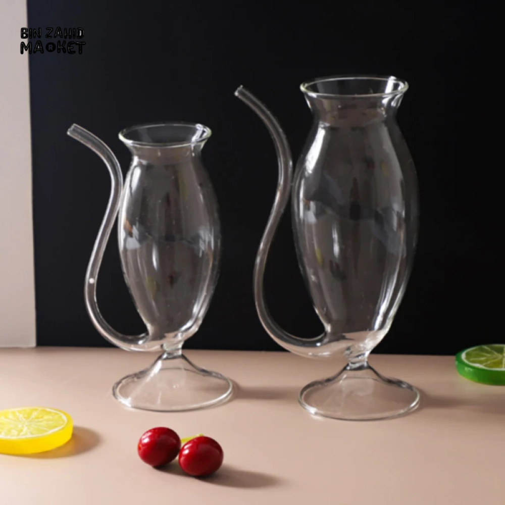 CREATIVE STRAW CUP HEAT-RESISTANT DRINKWARE FOR MILK JUICE & COLD BEVERAGES