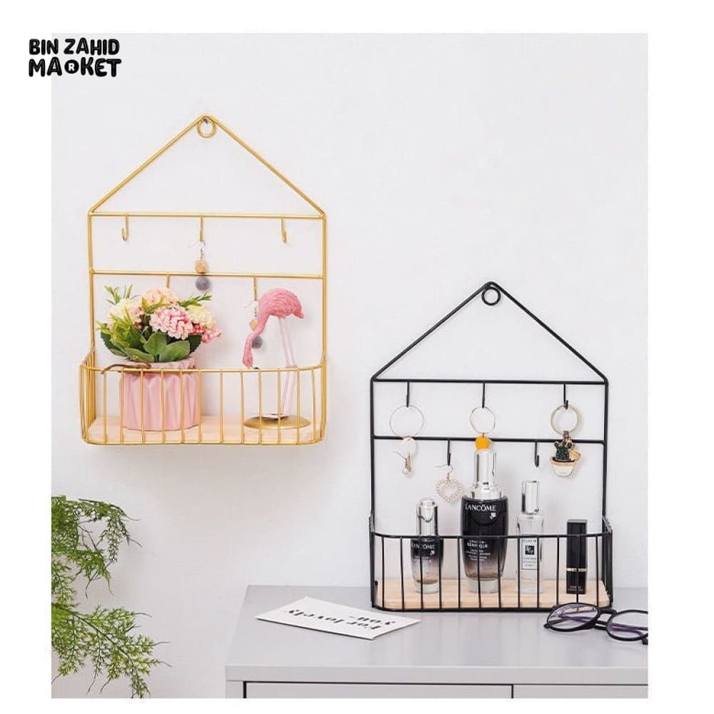 CREATIVE WALL-MOUNTED SHELF - HOOKS