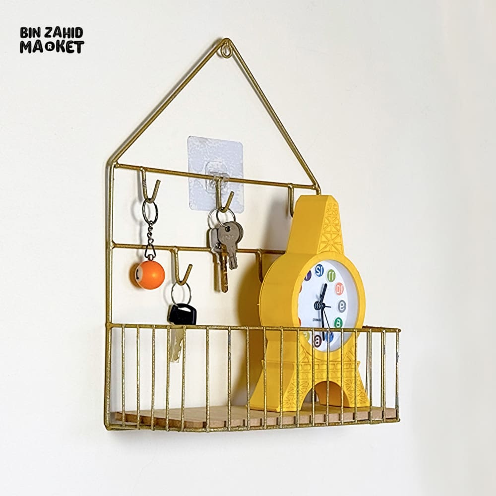 CREATIVE WALL-MOUNTED SHELF - HOOKS