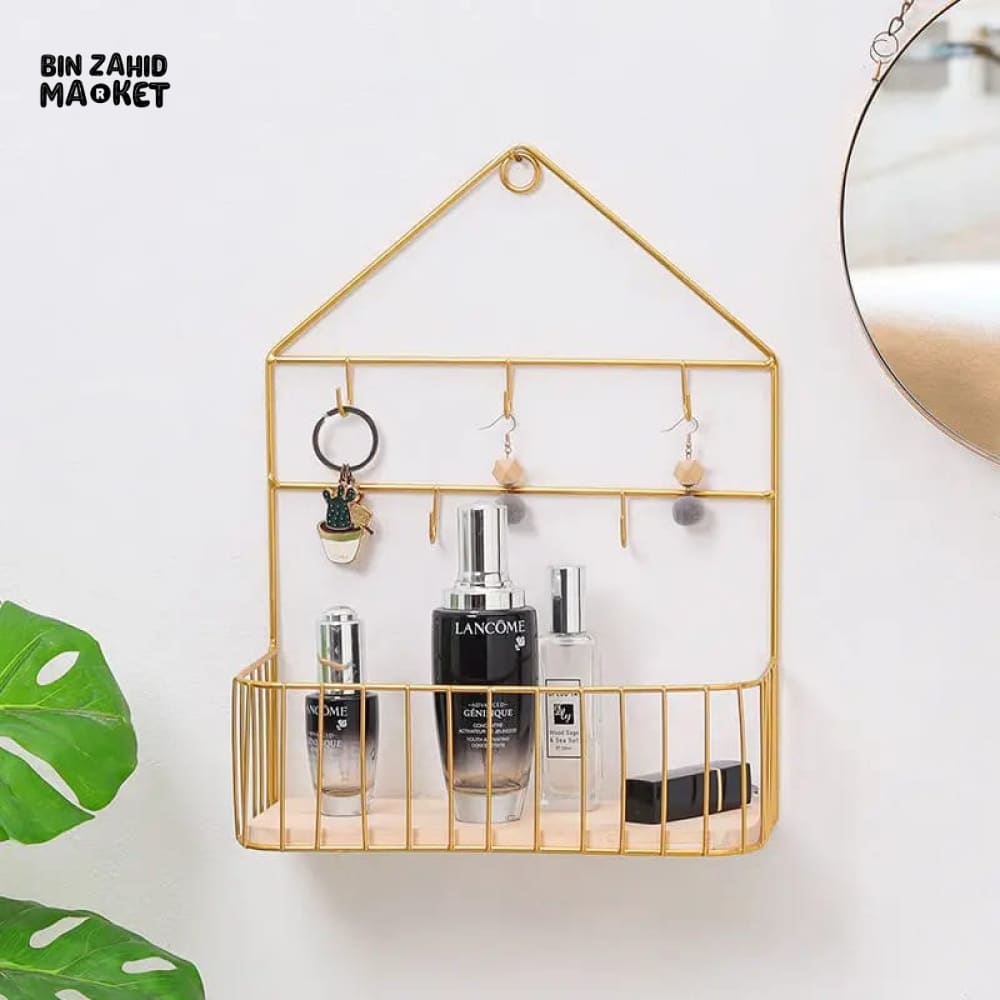 CREATIVE WALL-MOUNTED SHELF - HOOKS