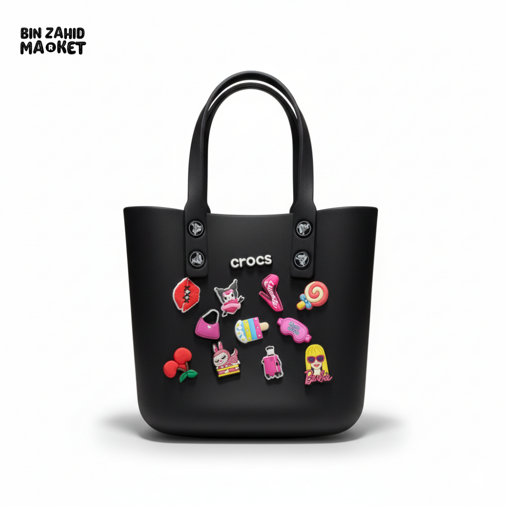 CROCS VITANGE TOTE HAND BAG EXCLUSIVE - BLACK