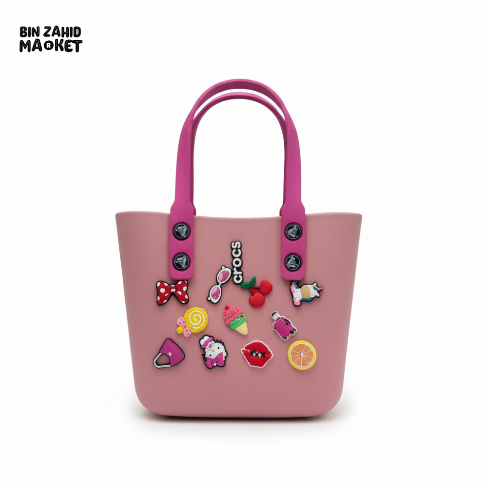 CROCS VITANGE TOTE HAND BAG EXCLUSIVE - LIGHT PINK