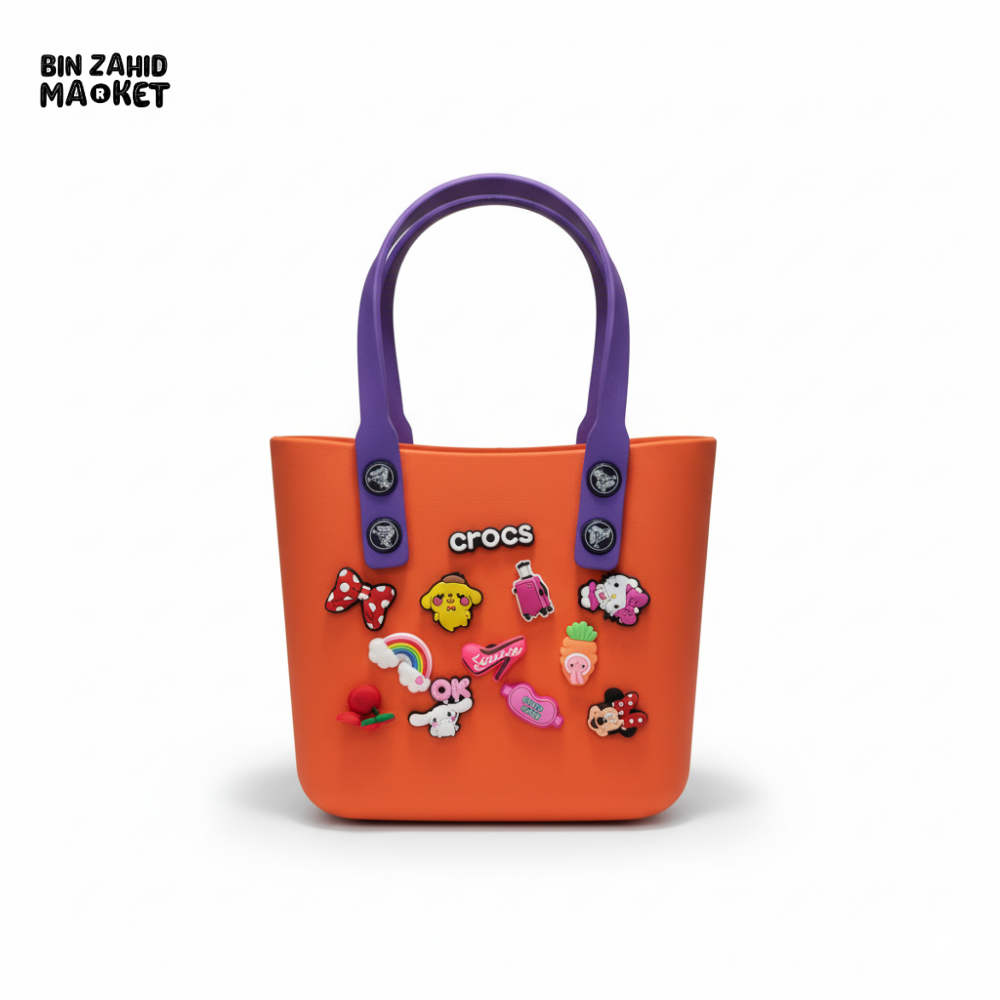 CROCS VITANGE TOTE HAND BAG EXCLUSIVE - ORANGE