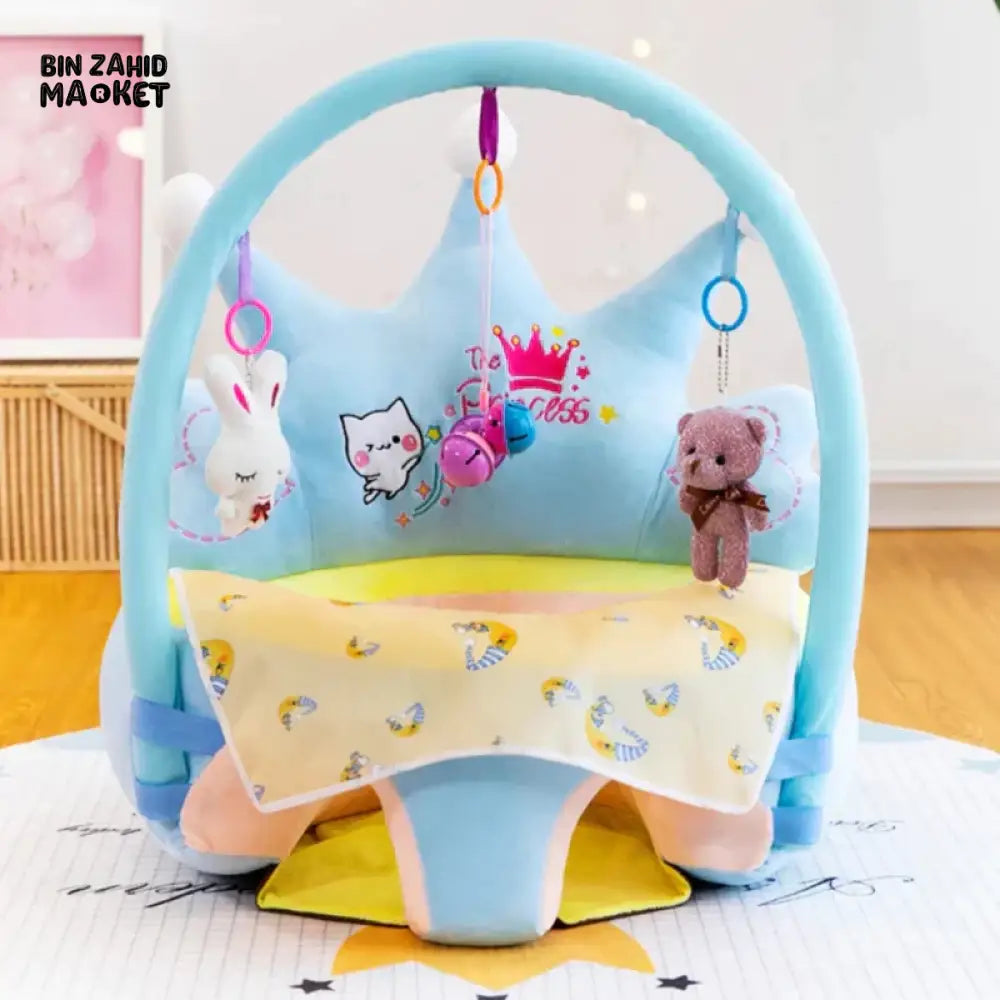 CROWN BABY SEAT WITH TOY BAR Blue