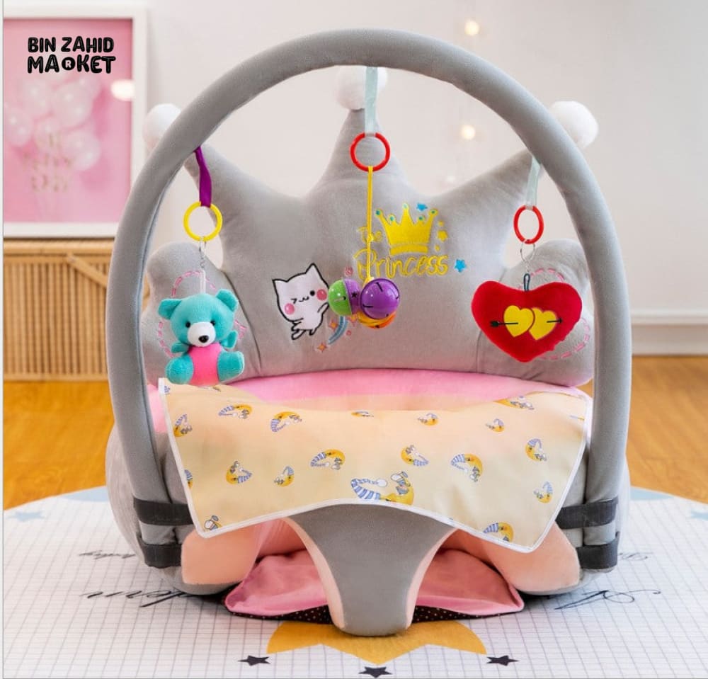 CROWN BABY SEAT WITH TOY BAR Gray
