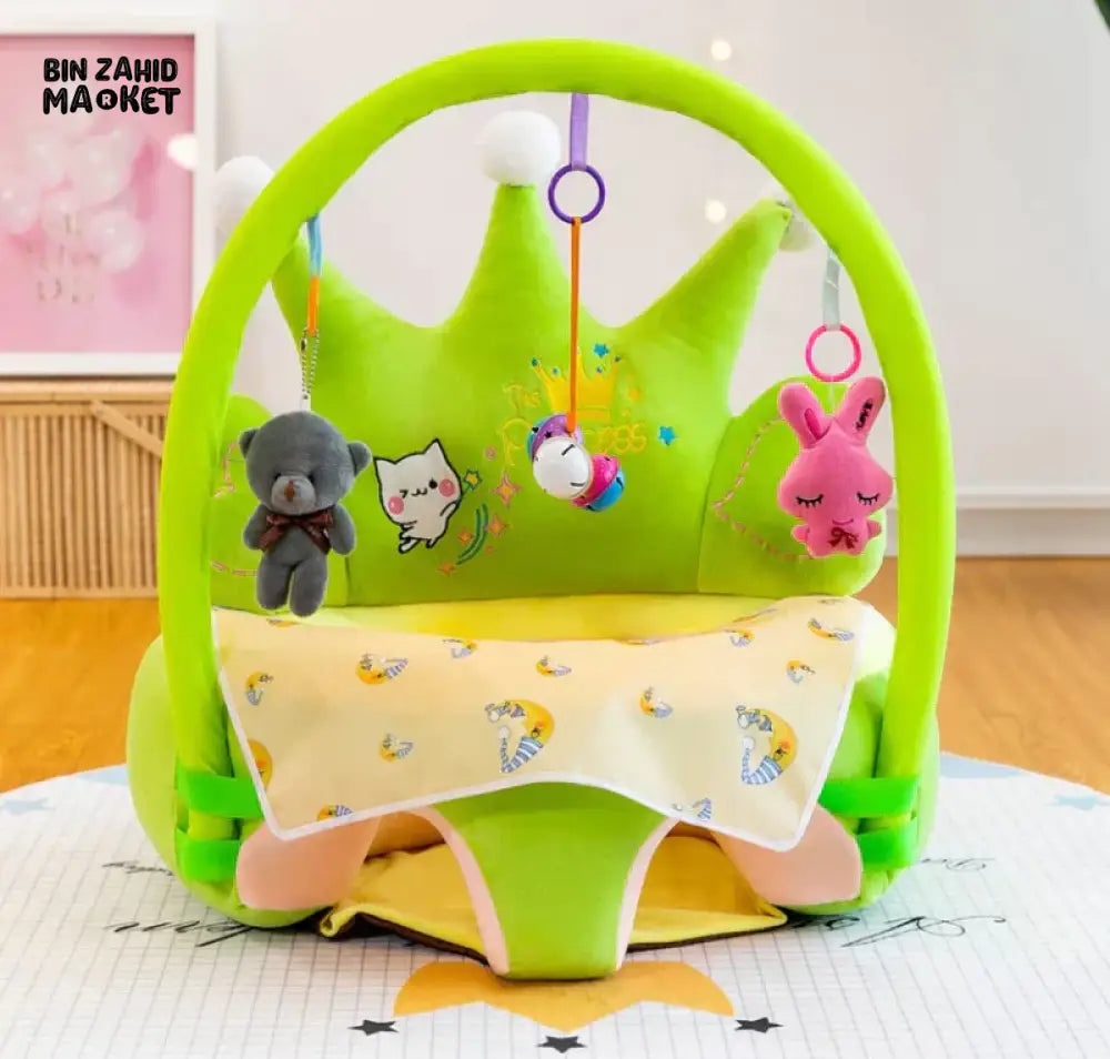 CROWN BABY SEAT WITH TOY BAR Green