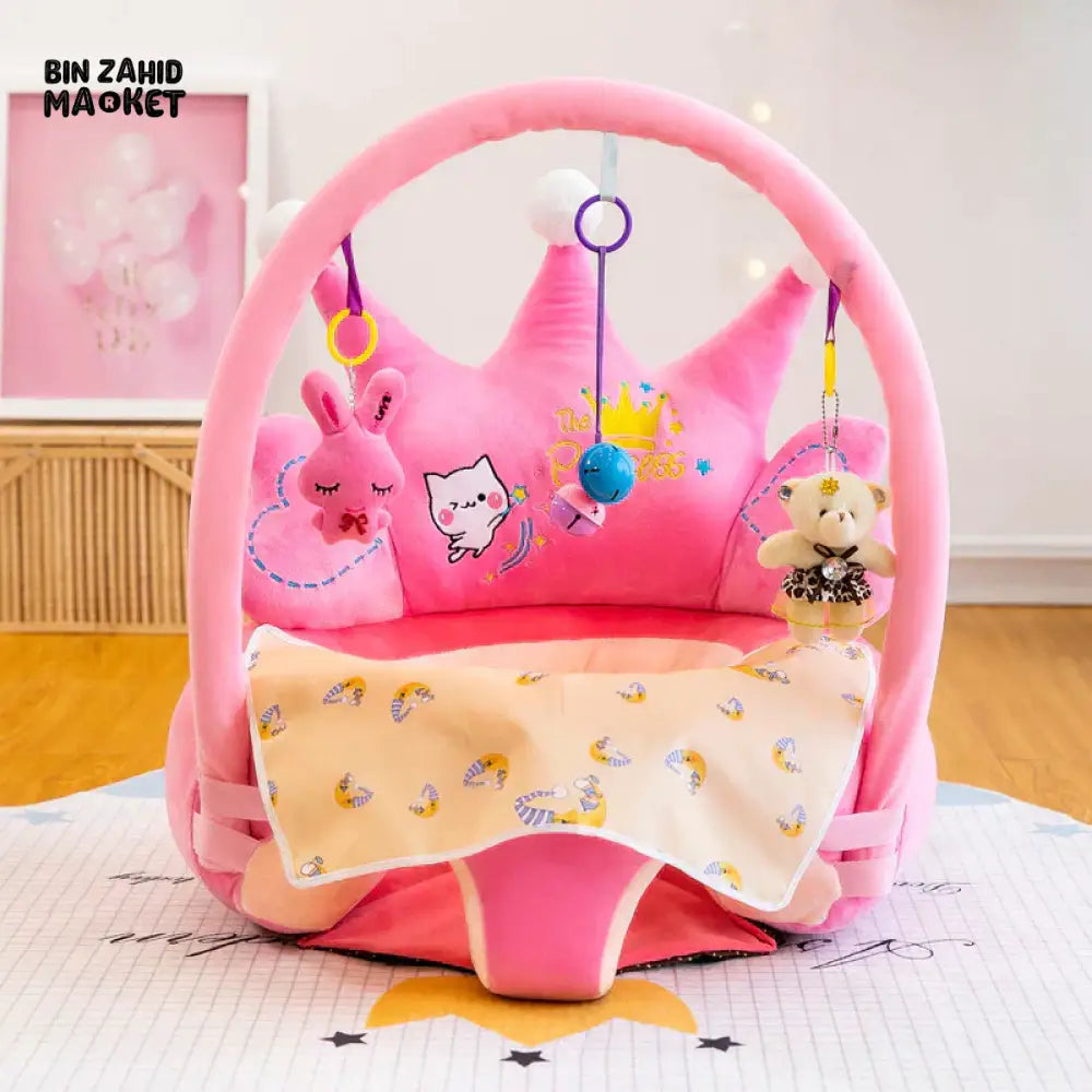 CROWN BABY SEAT WITH TOY BAR Pink
