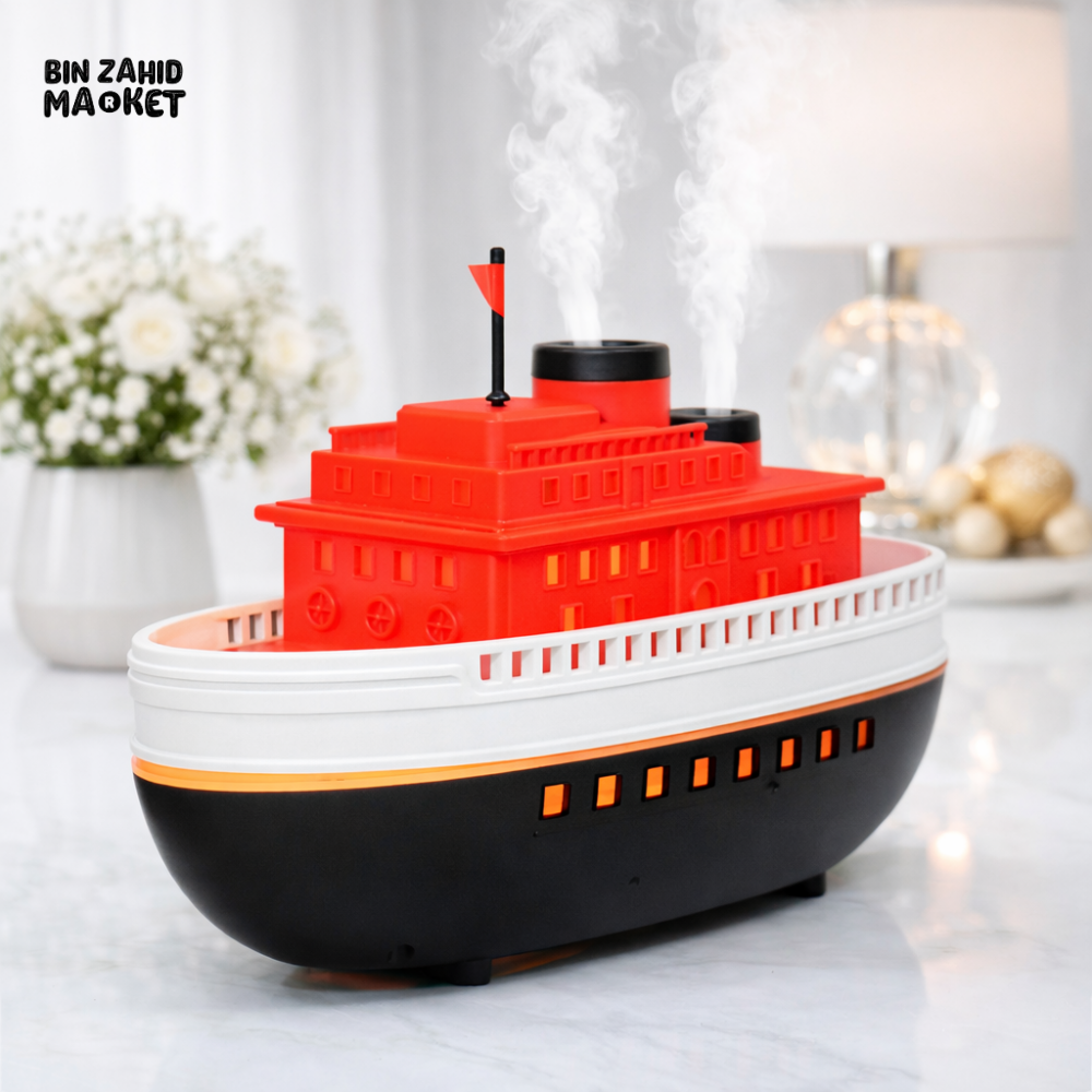 CRUISE SHIP MODEL ULTRASONIC HUMIDIFIER – ESSENTIAL OIL DIFFUSER WITH LED NIGHT LIGHT